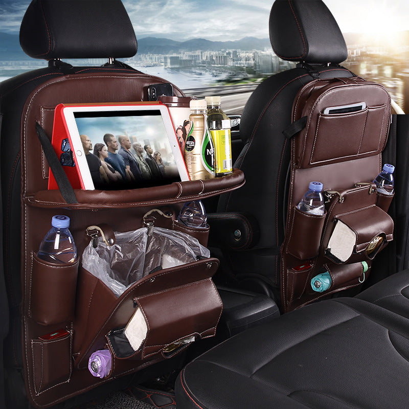 Pu Leather Car Storage Bag Multifunction Seat Back
