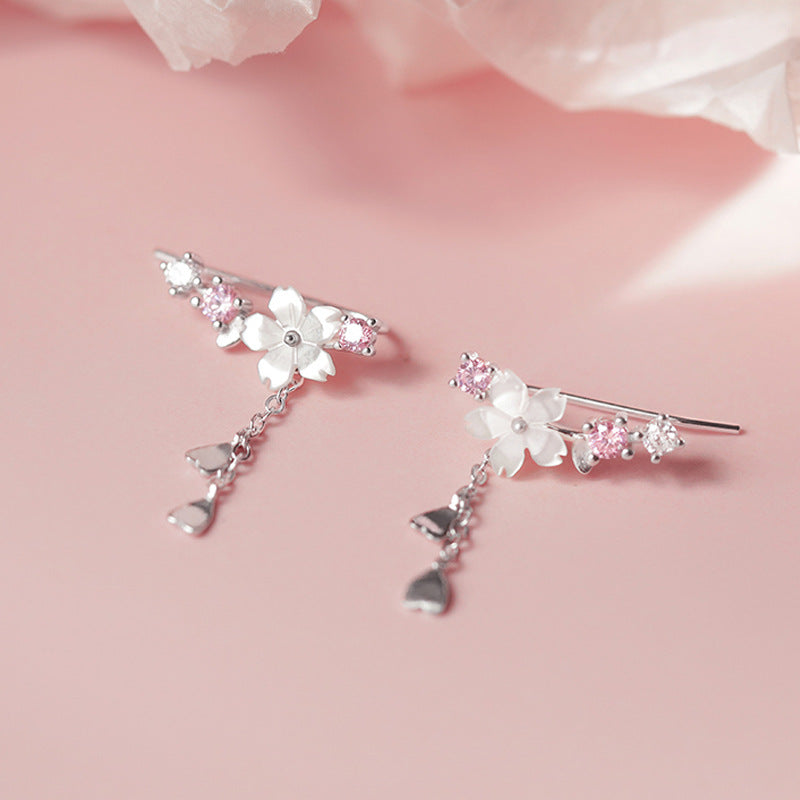 Flower Earrings, And Super Fairy Design, Exquisite Pendant, Long Temperament Earrings