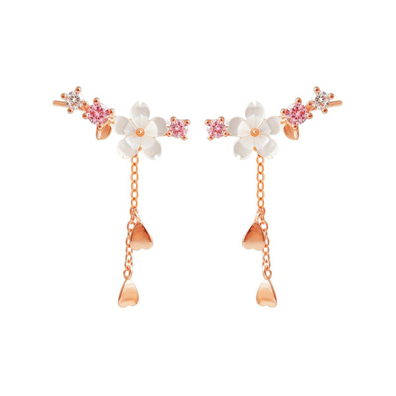 Flower Earrings, And Super Fairy Design, Exquisite Pendant, Long Temperament Earrings