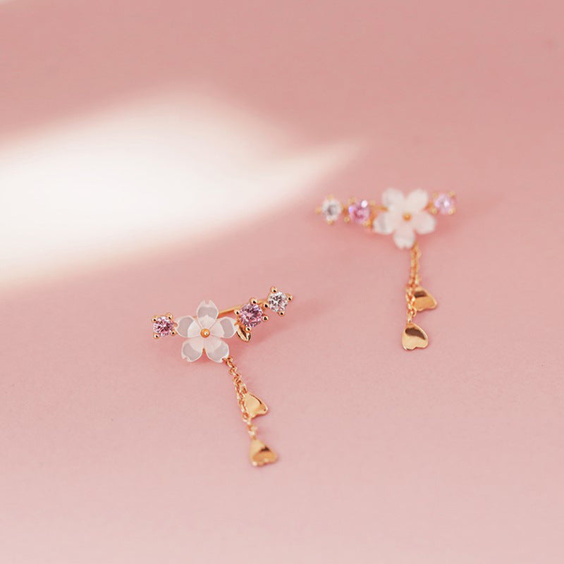 Flower Earrings, And Super Fairy Design, Exquisite Pendant, Long Temperament Earrings