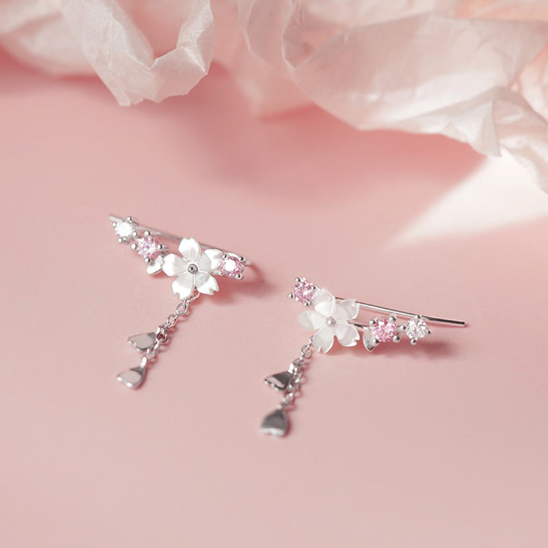 Flower Earrings, And Super Fairy Design, Exquisite Pendant, Long Temperament Earrings