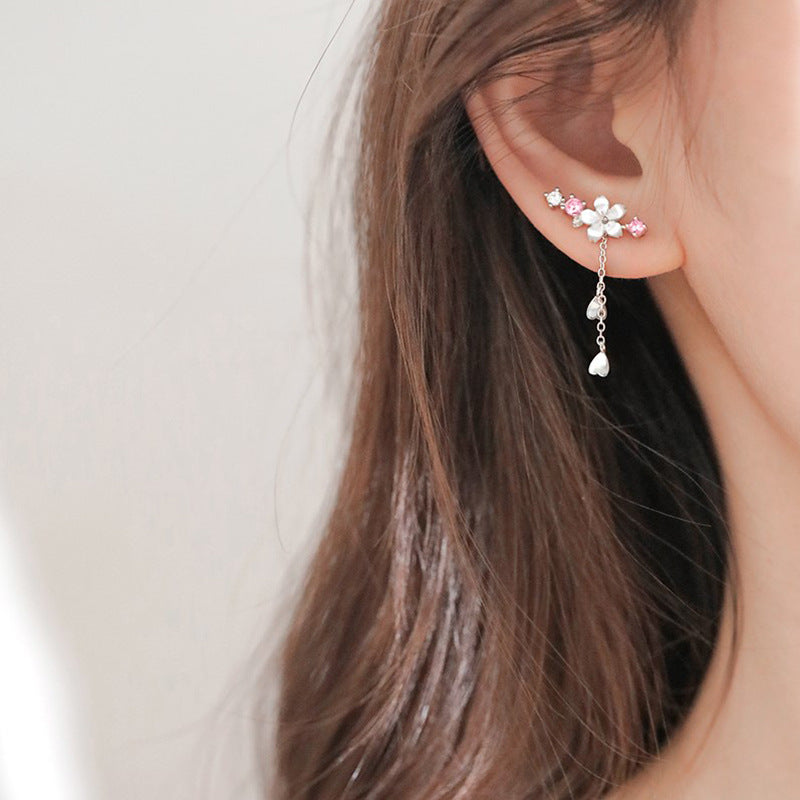 Flower Earrings, And Super Fairy Design, Exquisite Pendant, Long Temperament Earrings