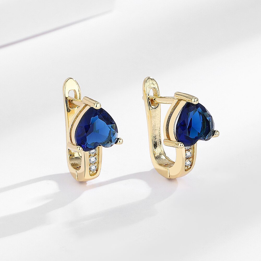 Loving Heart Zircon British Ear Clip Japanese And Korean Simple