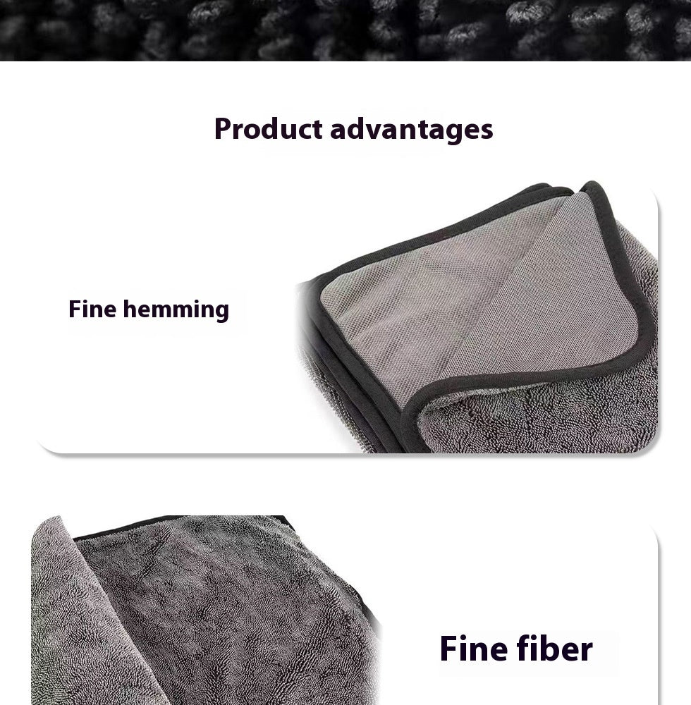 Towel Microfiber Car Beauty Car Towel Not Easy To Shed Hair Thickened Absorbent Seamless Car Cleaning Cloth