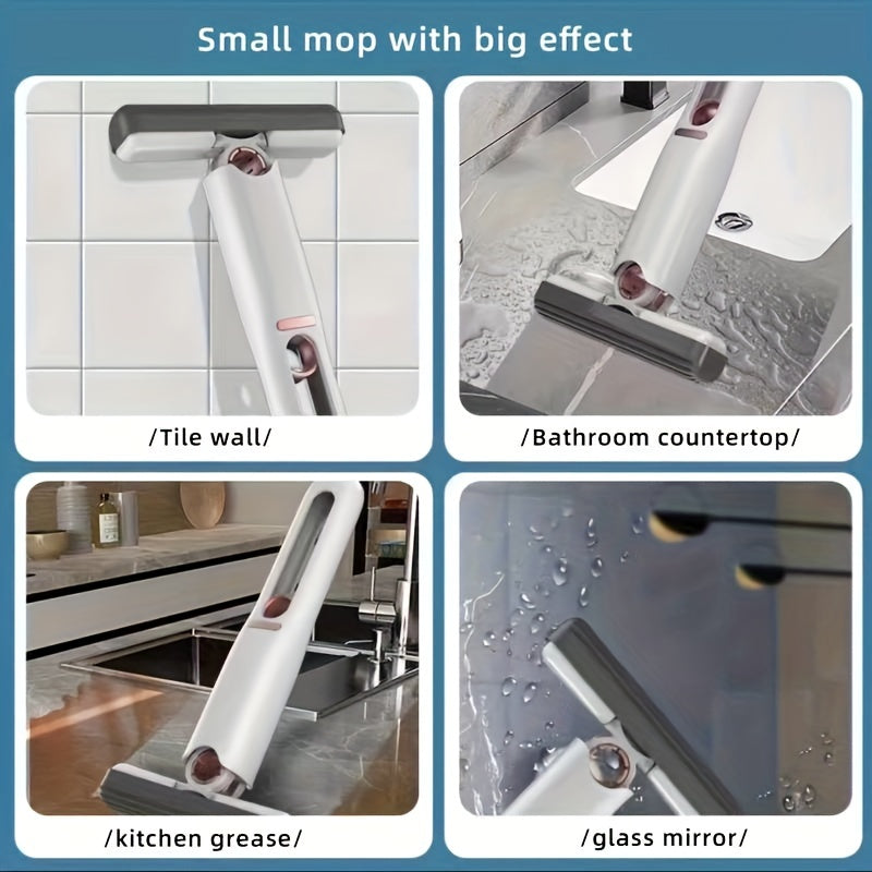 Multifunction Mop New Portable Self-NSqueeze Mini Mop, Lazy Hand Wash-Free Strong Absorb ...