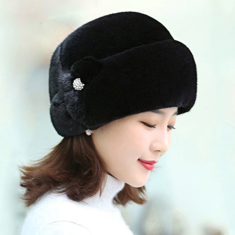 Fur Hat Female Winter Artificial Mink Hair Top Hat