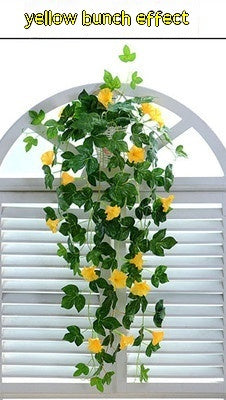 Simulation Plant Morning Glory Ratten For Wall Hanging Decoration