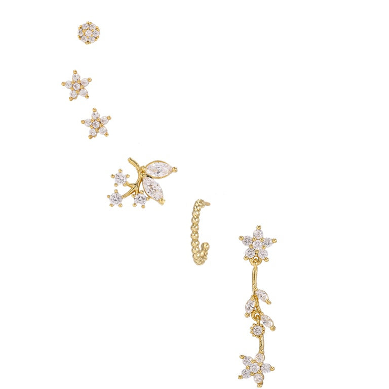 Romantic Star And Moon Series Popular Butterfly Earrings