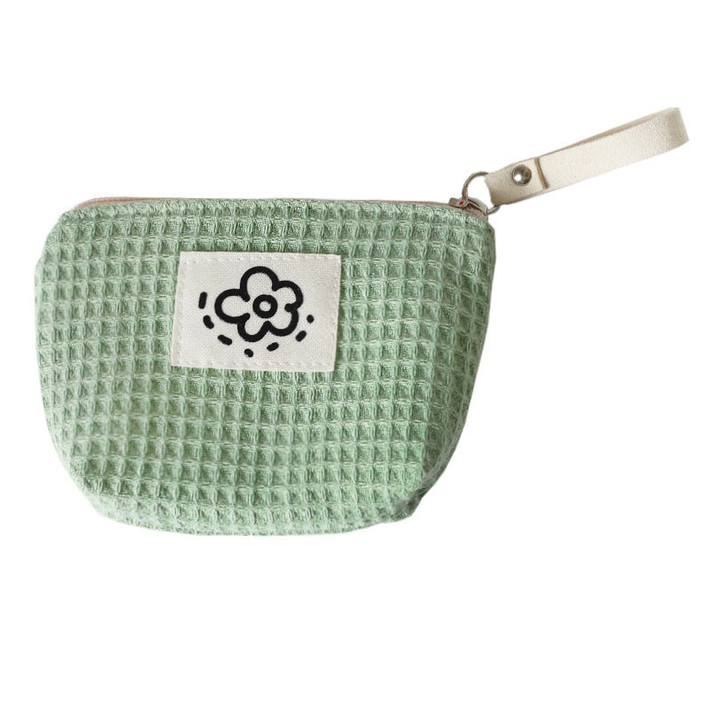 Women's Cute Simple Waffle Storage Bag