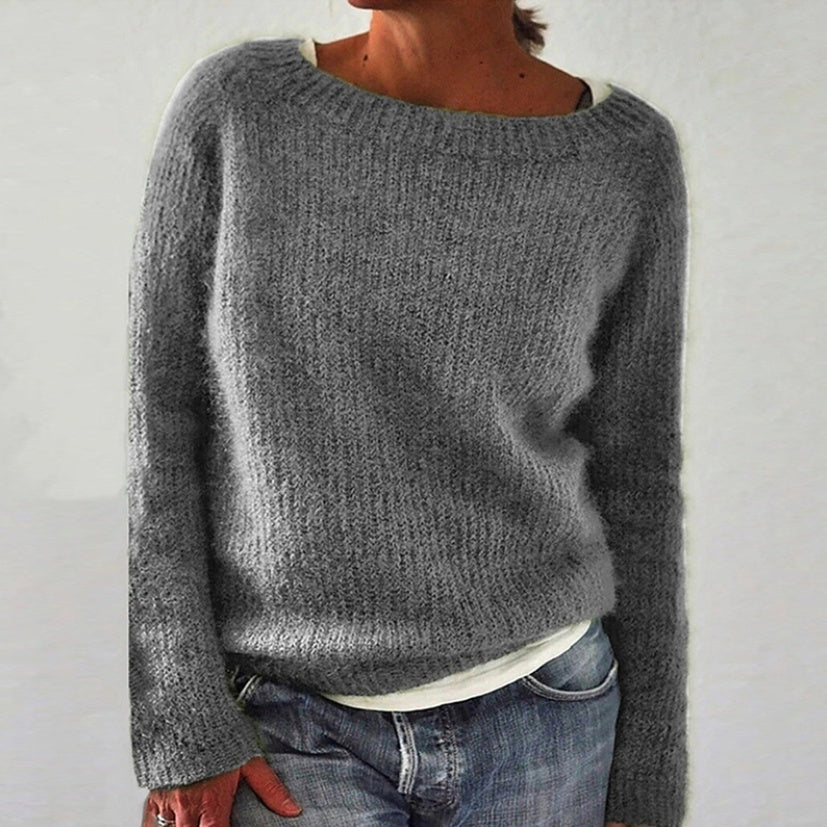 Static version basic sweater knit sweater