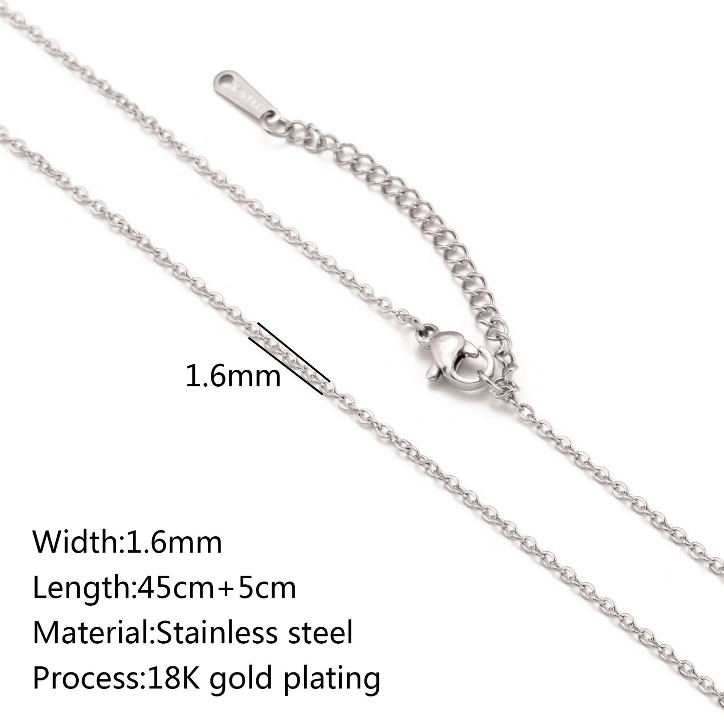 Stainless Steel Vacuum Vapor Plating 18K Gold Color Protection Lip Chain Accessories