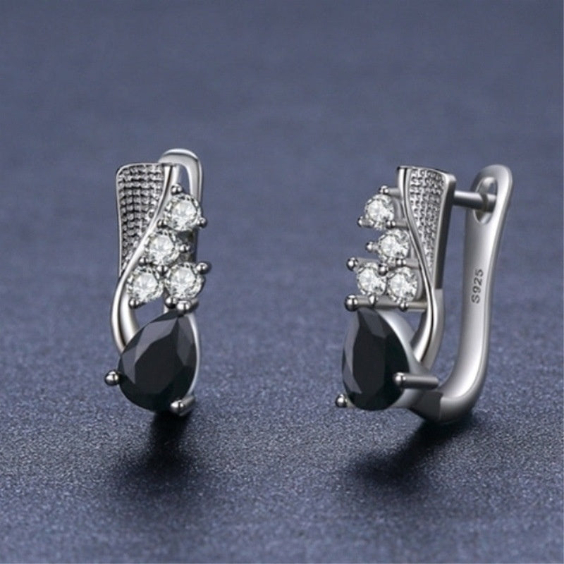 Korean Style Creative Drop-shaped Earrings Micro Rhinestone