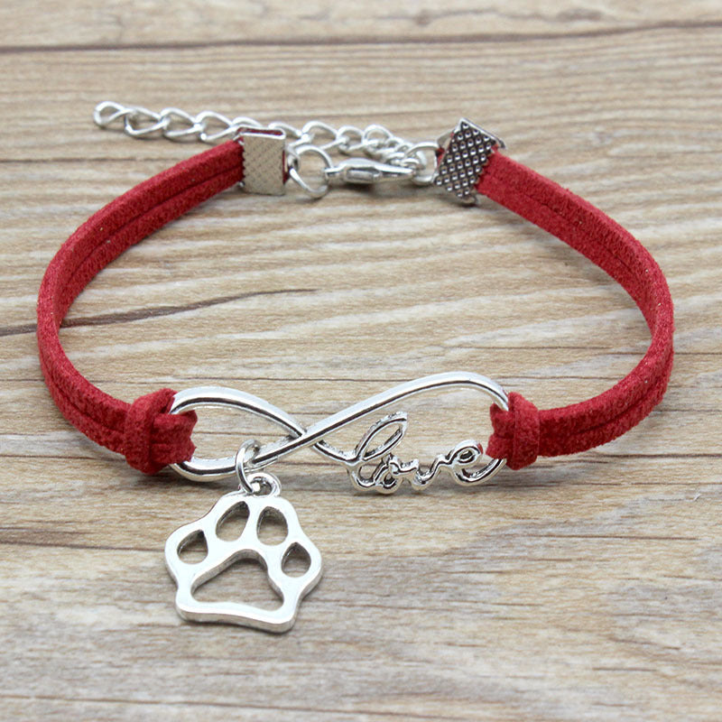 Jewelry Simple Style Hand-woven Infinite Love Pet Bracelet