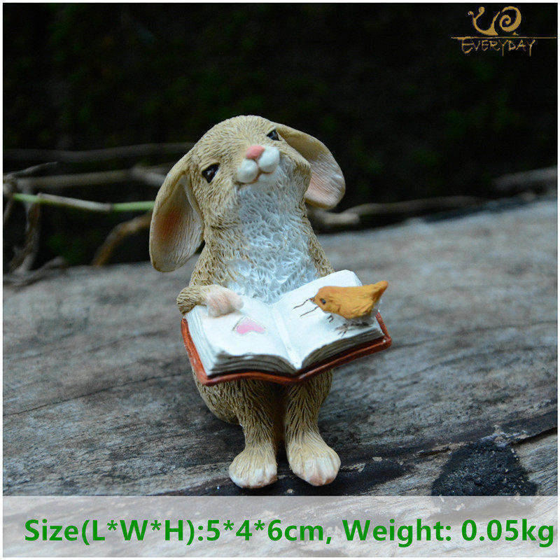 Creative Decorations Cute Bunny Resin Ornaments