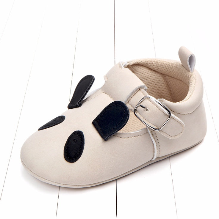 Spring and autumn cartoon animal baby shoes matte leather non-slip soft bottom