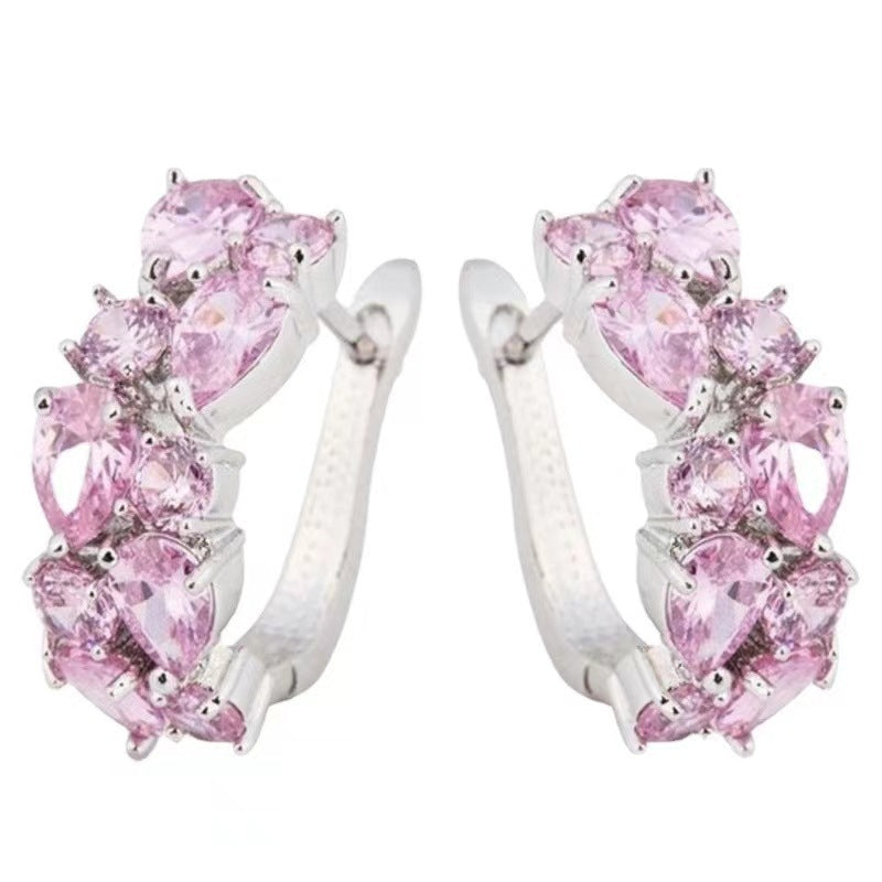 Diamond Crystal Zircon Ear Clip Affordable Luxury Earrings Women