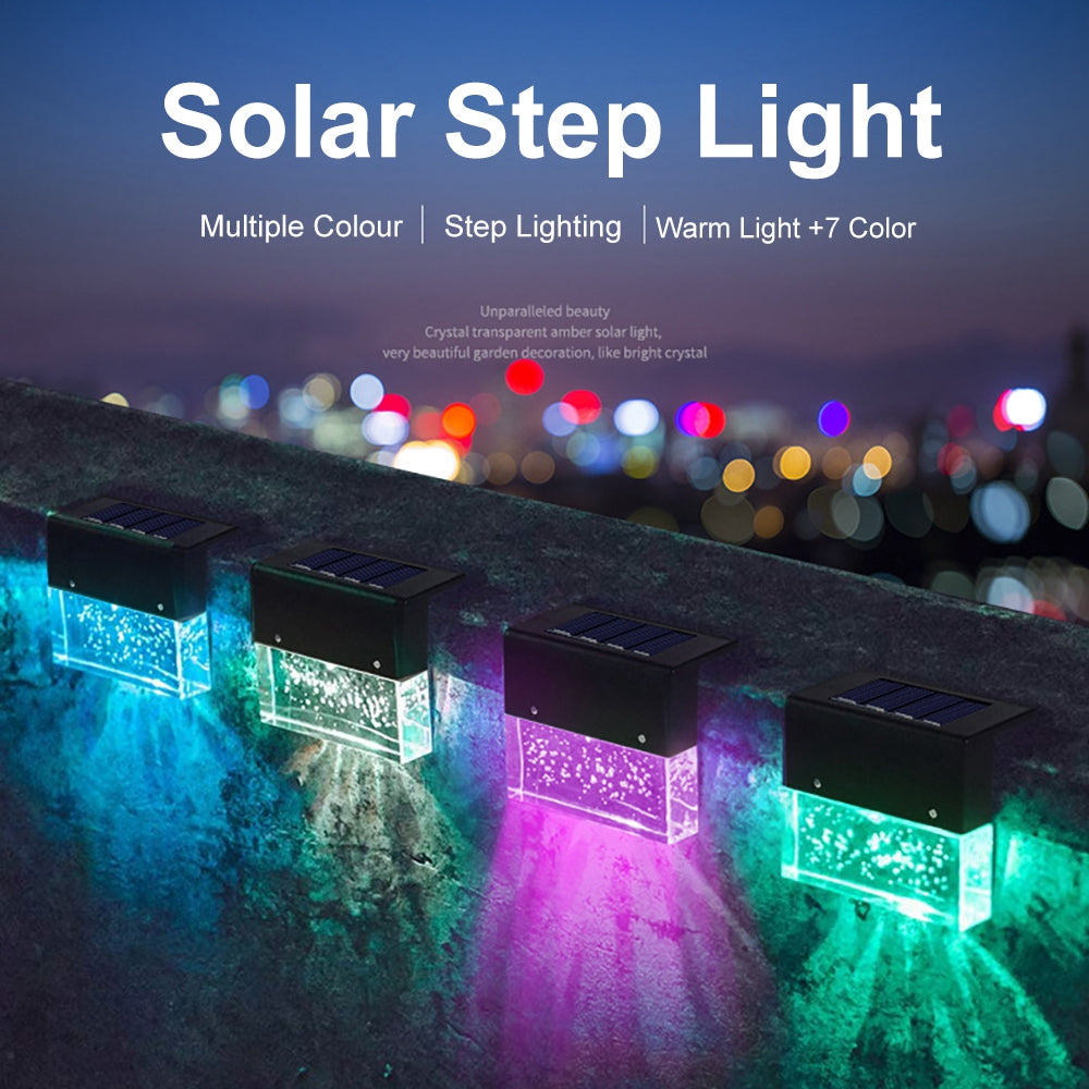 RGB Solar Step Lights – Waterproof Outdoor Fence & Deck Lighting