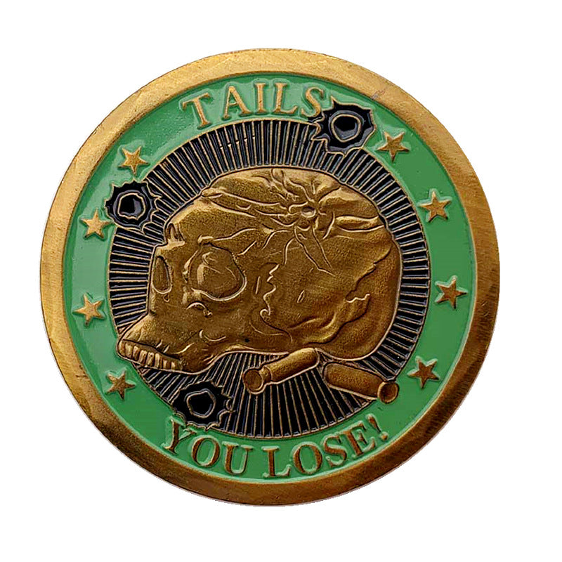 Skull Helmet Commemorative Coin Sniper Custom Coin Lucky Gold-Plated Commemorative Coin