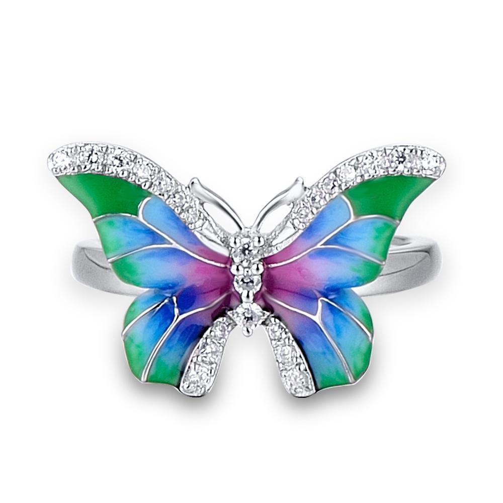 Colorful Epoxy Butterfly Ring Enamel Paint Set