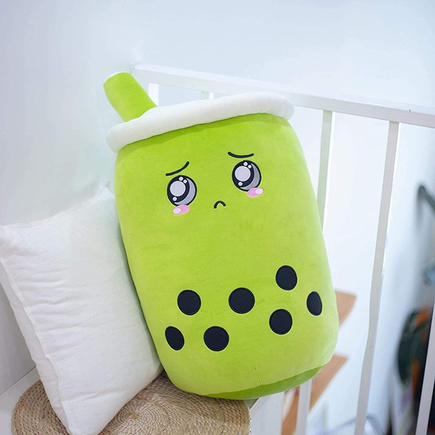 Cute Fruit Drink Plush Stuffed Soft Strawberry Milk Tea Plush Boba Tea Cup Toy Bubble Tea Pillow Cushion Kids Gift