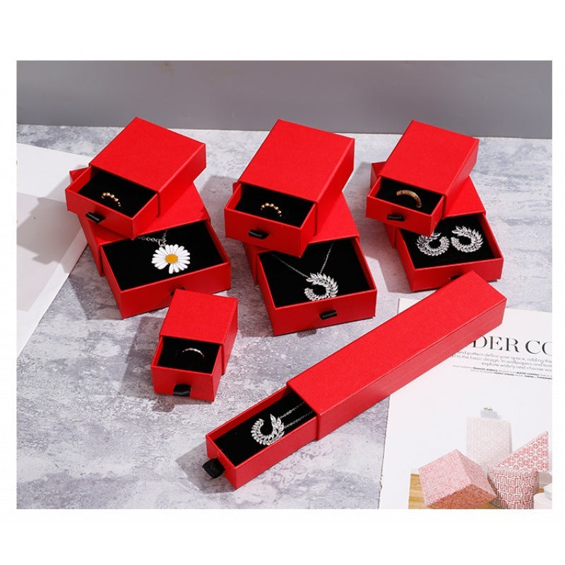 Jewelry Bracelet Jewelry Packaging Box Necklace Ring Earrings Drawer Storage Tray Custom Pull Gift Box