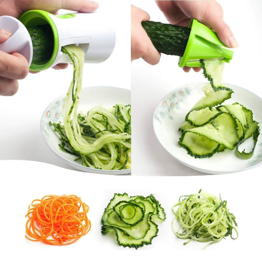 Portable screw machine vegetable slicer handheld screw machine peeler spiral slicer stainless steel potato spaghetti zucchini