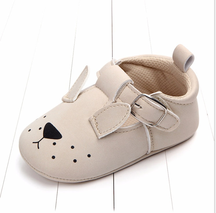 Spring and autumn cartoon animal baby shoes matte leather non-slip soft bottom