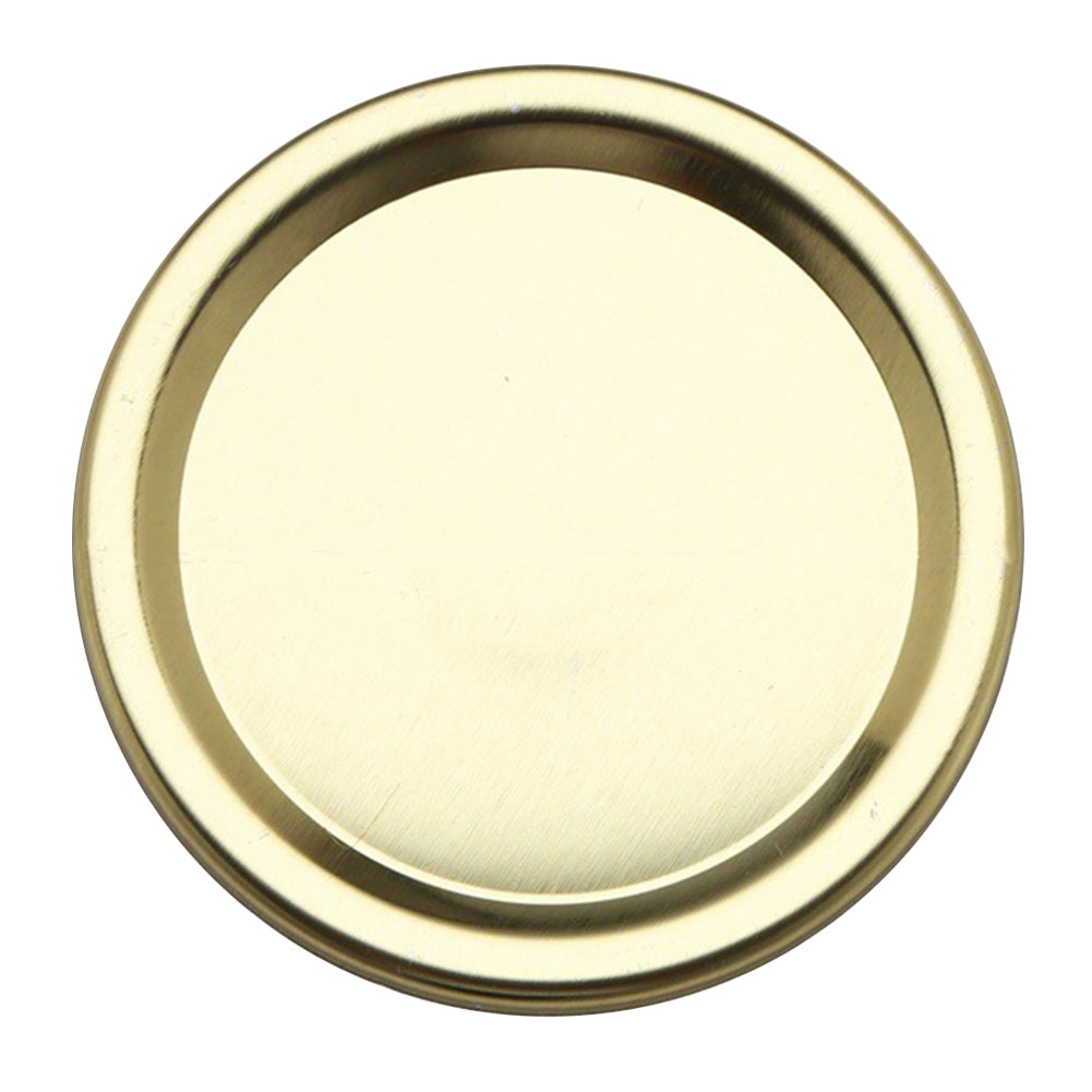 Golden Silver Mason Jar  Round Metal Lid