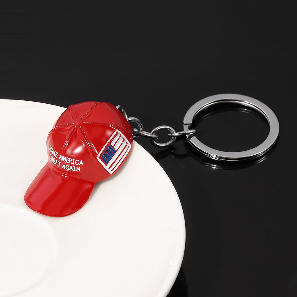 Men's Red Hat Hip Hop Keychain