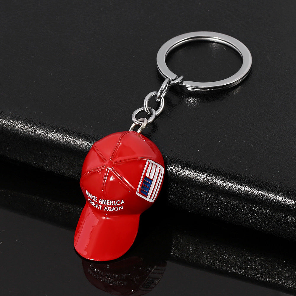 Men's Red Hat Hip Hop Keychain