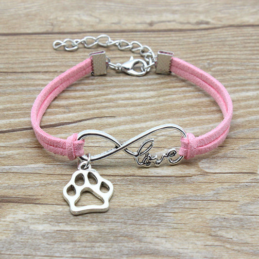 Jewelry Simple Style Hand-woven Infinite Love Pet Bracelet