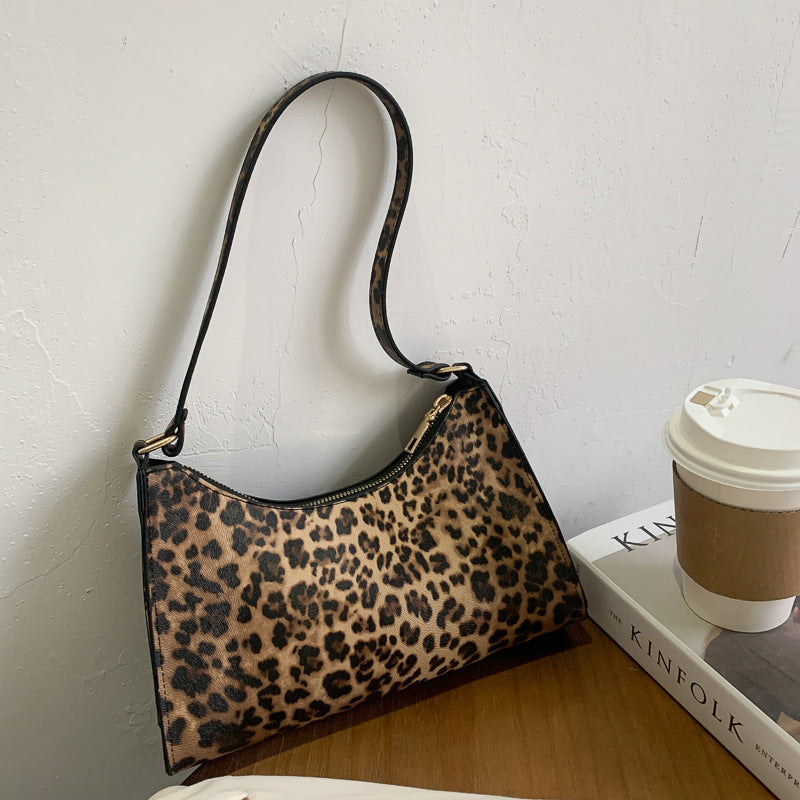 Fashion striped spotted niche handbags leopard print underarm bag