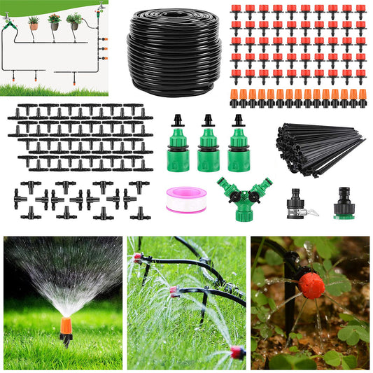 164Ft Drip Irrigation Kit For Spring Summer Garden