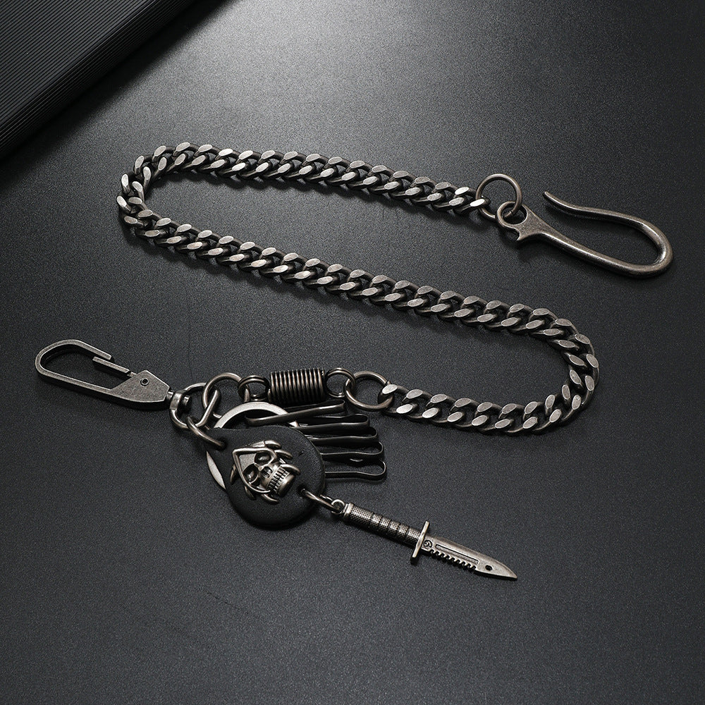 Ghost Bayonet Dagger Pendant Jeans Waist Chain