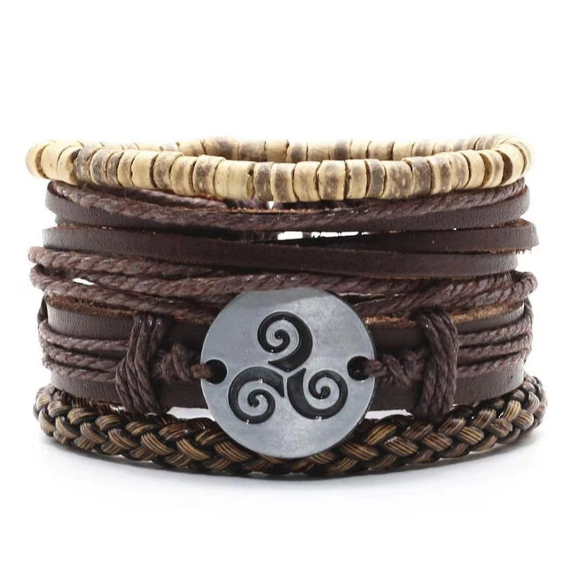 Men's Leather Vintage Braided Bracelet