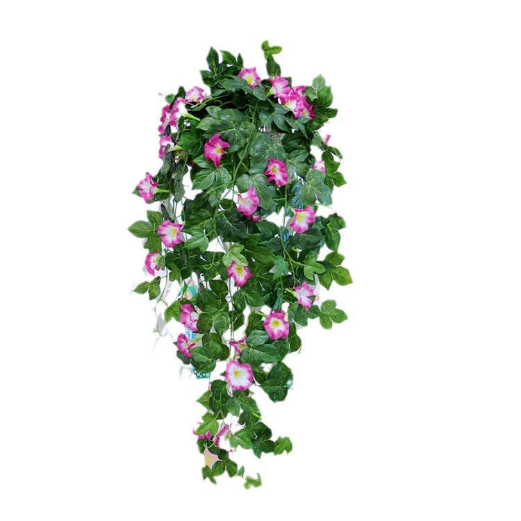 Simulation Plant Morning Glory Ratten For Wall Hanging Decoration