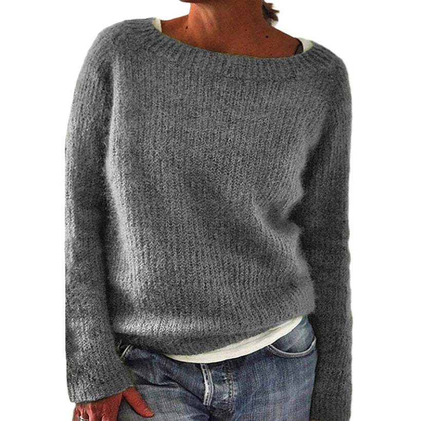 Static version basic sweater knit sweater