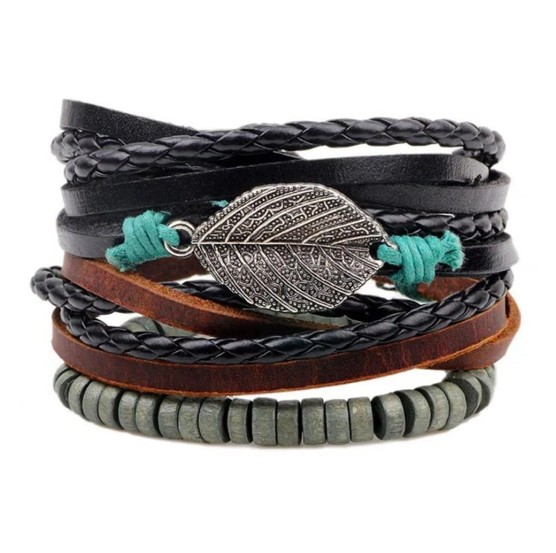 Men's Leather Vintage Braided Bracelet