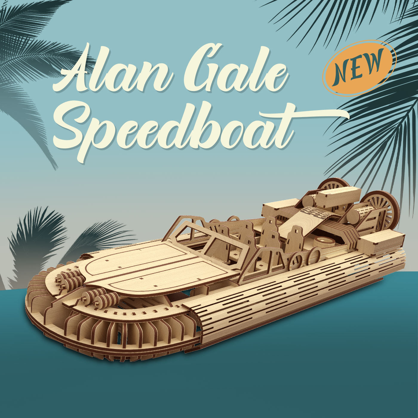 Stylish And Simple Allengrad Speedboat Shape Puzzle Toy