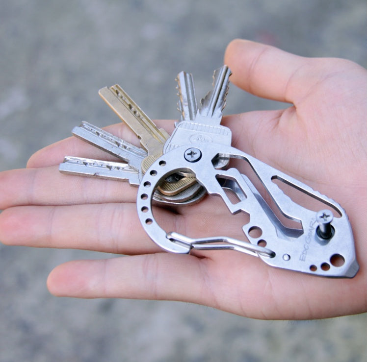 Outdoor portable multi-function key clip