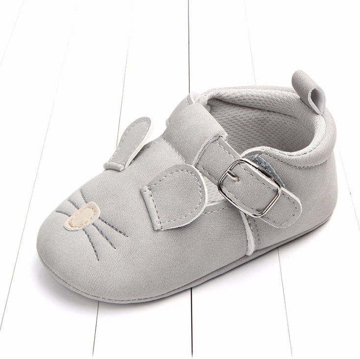 Spring and autumn cartoon animal baby shoes matte leather non-slip soft bottom