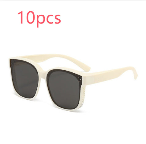 Summer Driving Sun Protection Polarized Light One Mirror Dual Use Anti Glare Trendy Sunglasses