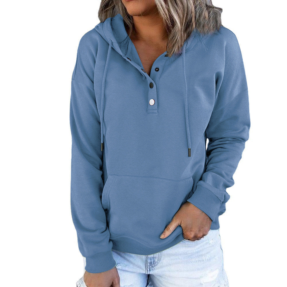 Women's Long-sleeved Coat Loose Casual Hooded Sweater