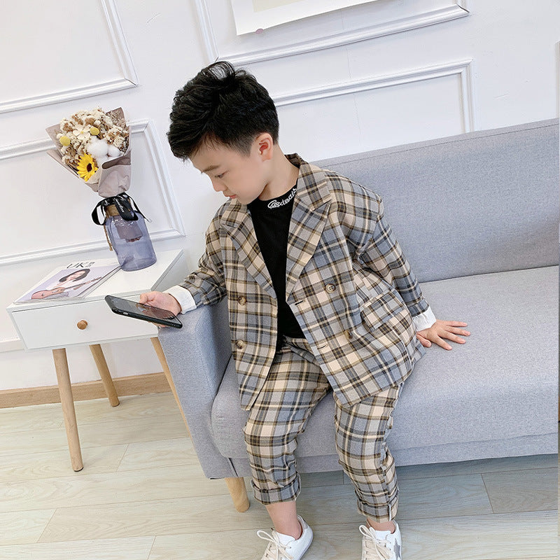 Small, medium and big kids plaid jacket