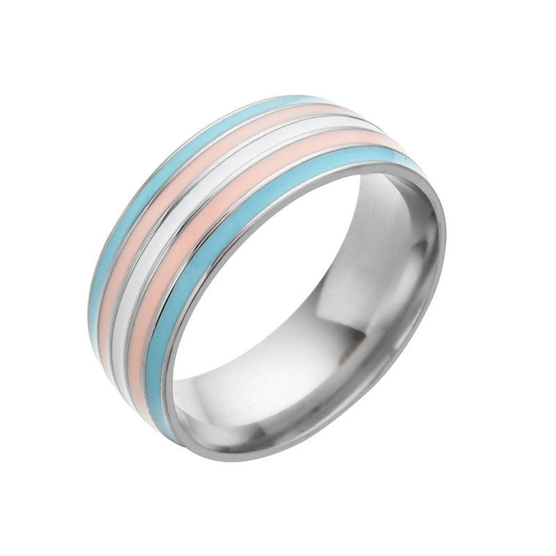 Bisexual Pride Stainless Steel Ring Europe