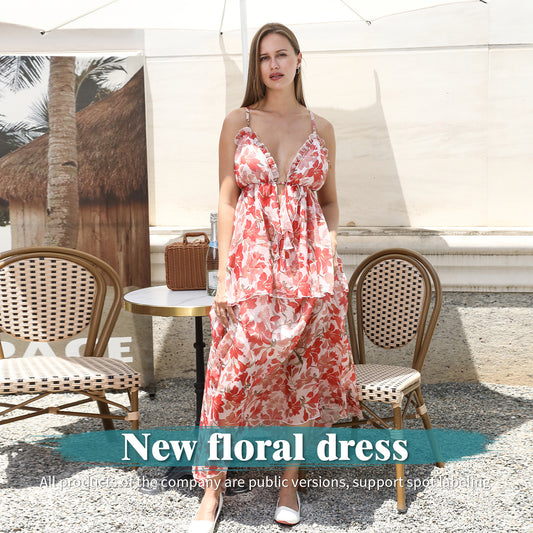 Women's Fashion Floral Simple Dress