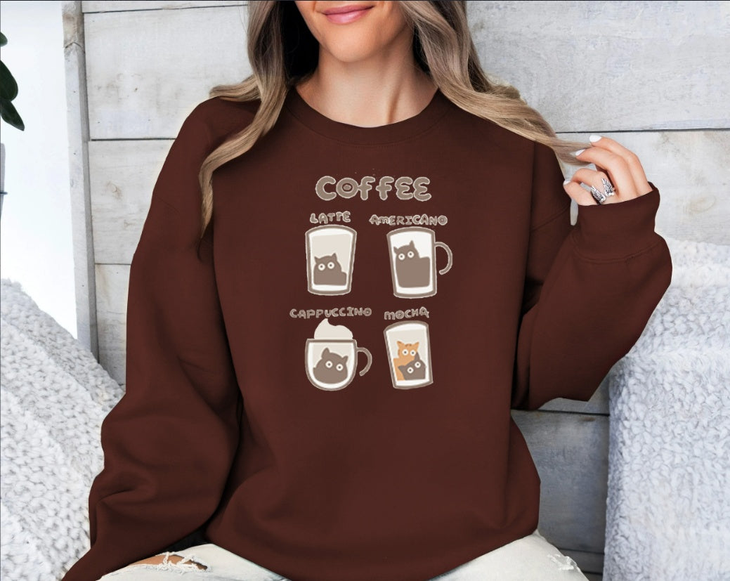 Women's Fashionable Solid Color Printed Long Sleeved Sweatshirt