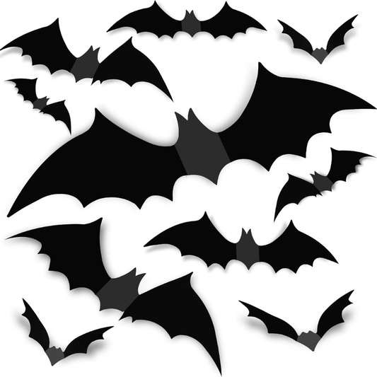 120PCS 3D Bat Wall Stickers – Halloween Party Decorations