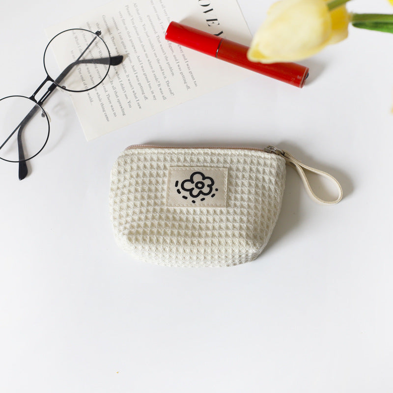 Women's Cute Simple Waffle Storage Bag