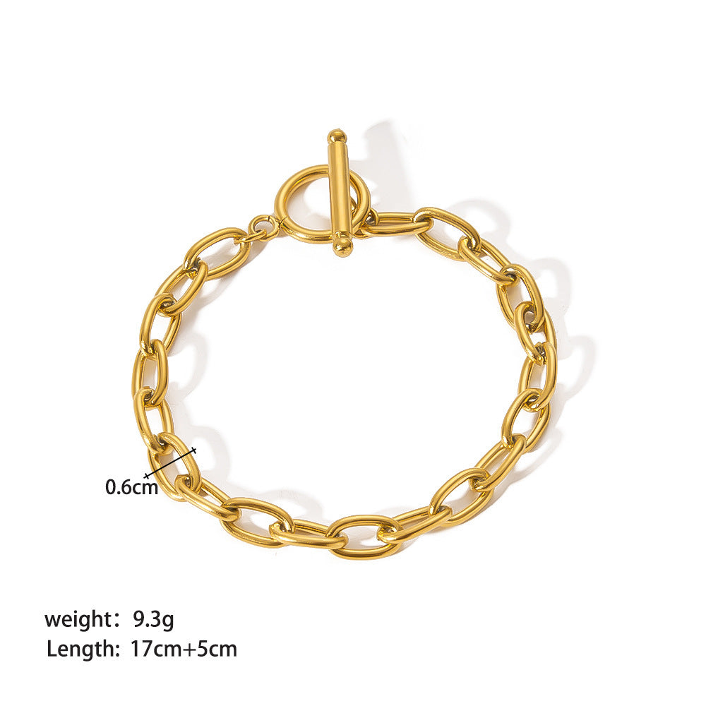 Stainless Steel Ornament Bracelet Female